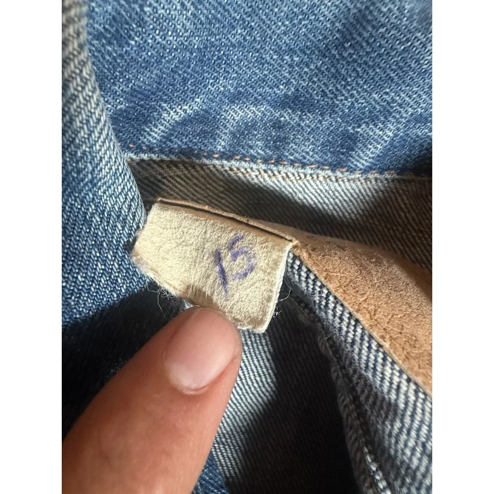 Vintage Levis Orange Tab Denim Trucker Jacket USA 70505-0217 Boys 18 Fits XS